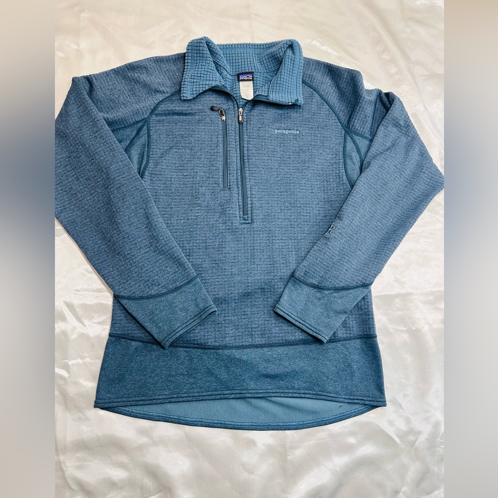 Patagonia Teal Zip-Up Sweater